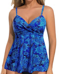 Damen Tankini-Oberteil mit Raffung und sanftem V-Ausschnitt Shopnory