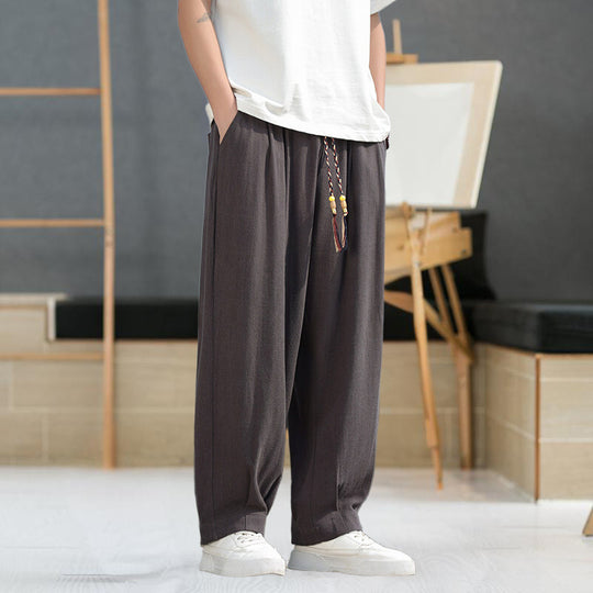 Herren Haremshose im Oversize-Baggy-Stil mit Kordelzug und elastischem Bund Shop Nory