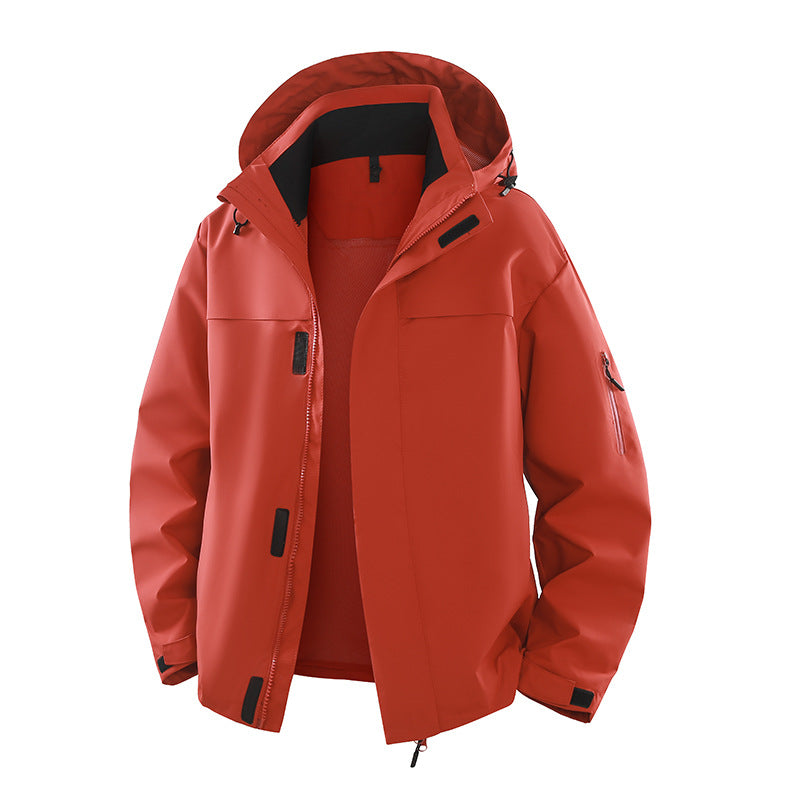 Herren Urbaner Softshell-Outdoorblouson mit Kapuze, verdecktem Reißverschluss und Mehrfach-Taschen Shop Nory