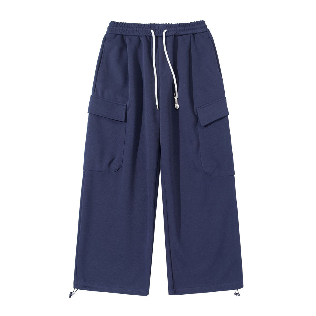 Unisex Cropped Cargo-Sweathose mit elastischem Bund, Kordelzug und verstellbarem Saum Shop Nory