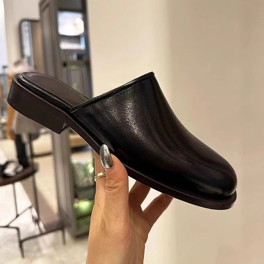 Damen elegante Pantoletten mit weichem Lederoberteil und komfortabler Innensohle
