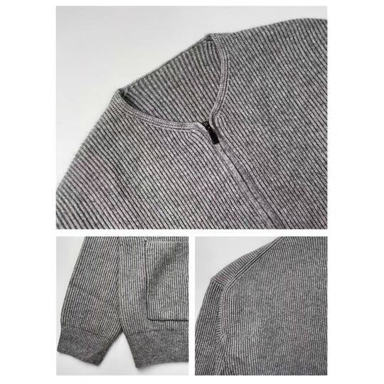 Damen Modische Strickjacke mit Reißverschluss Shop Nory