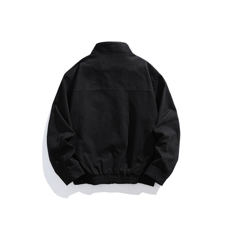 Herren Oversized Canvas-Fieldblouson mit Utility‑Taschen und Stehkragen Shop Nory