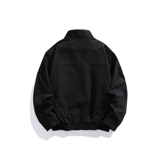 Herren Oversized Canvas-Fieldblouson mit Utility‑Taschen und Stehkragen Shop Nory
