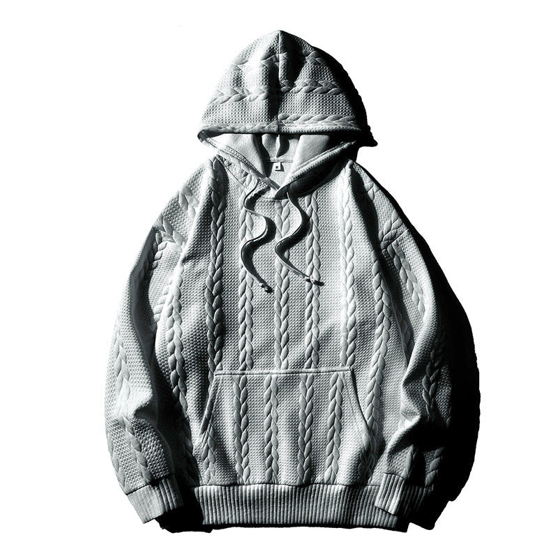 Herren Kapuzenpullover mit strukturiertem Muster Shopnory