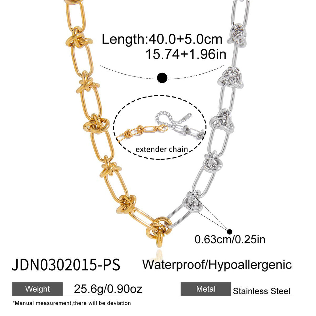 Damen Kette mit stylischem Knotendesign und verstellbarer Verlängerung Shop Nory