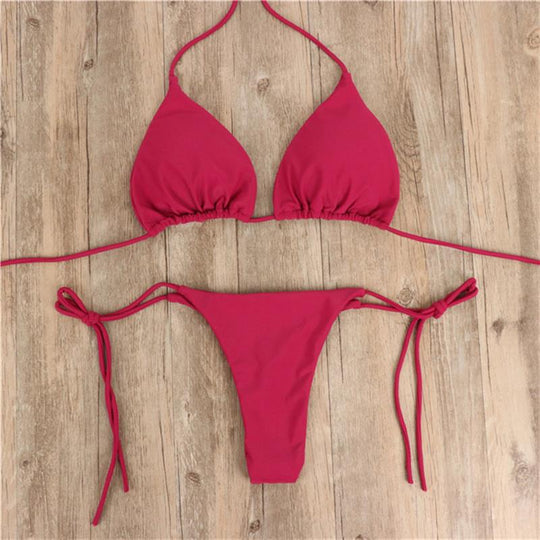 Damen Bikini-Set mit verstellbaren Trägern und minimalistischem Design