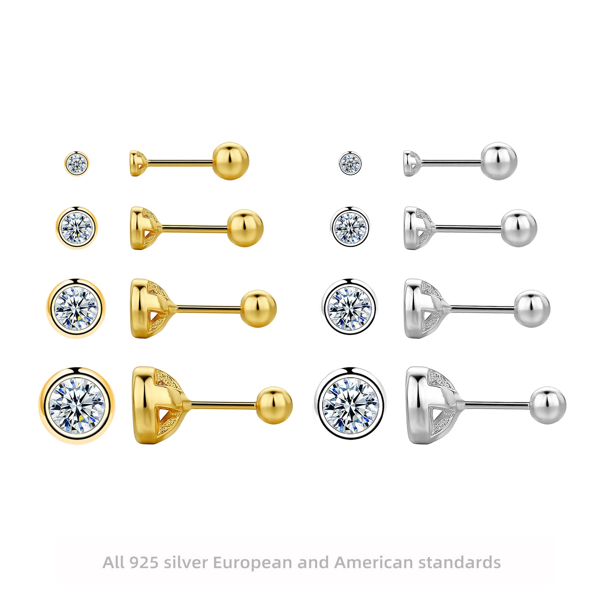Damen Piercing mit funkelndem 5A Zirkon aus hochwertigem 925 Sterling Silber Shop Nory
