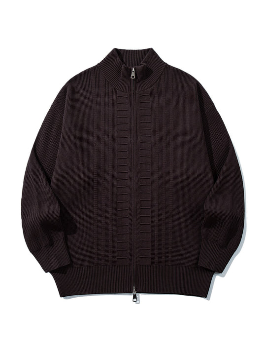 Herren Grobstrick-Zipjacke mit Stehkragen und beidseitig öffnendem Reißverschluss Shop Nory