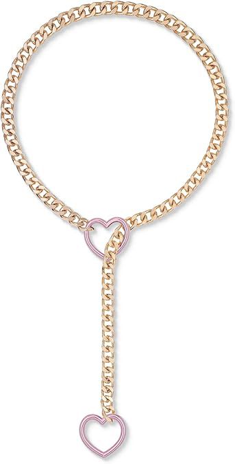 Damen auffällige Kette mit Herzanhängern und charakteristischem Design Shop Nory