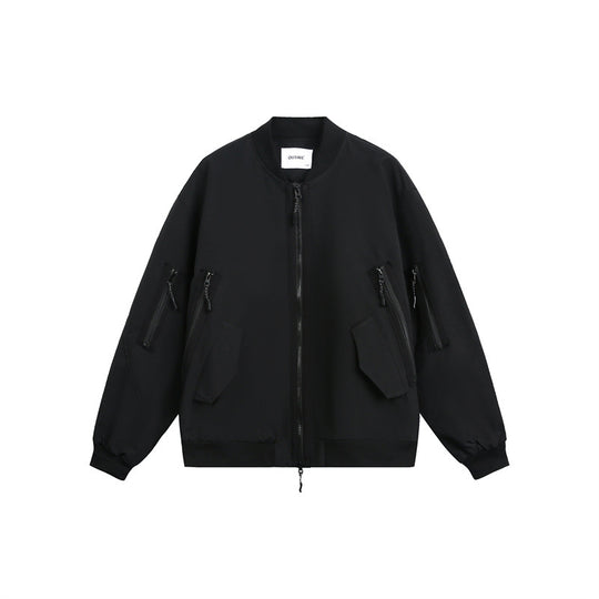 Unisex Boxy-Utility-Bomberjacke mit Mehrfachtaschen und Zwei-Wege-Reißverschluss Shop Nory
