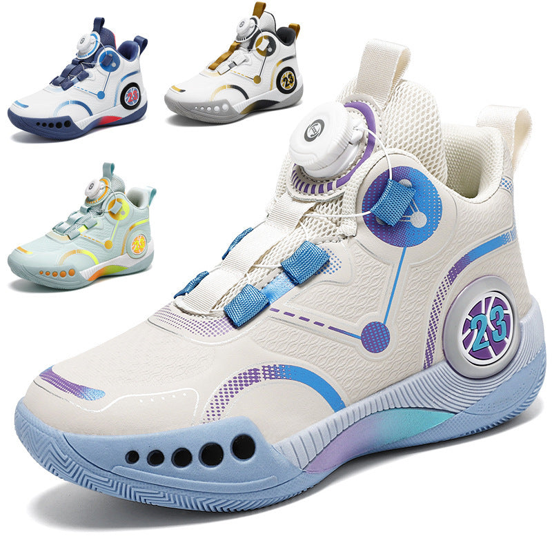 Unisex Futuristische City-Sneaker mit Drehmechanik-Verschluss, gepolsterter Fersenstütze und gedämpfter Wabensohle Shopy Nory