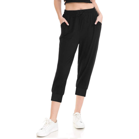 Damen Atmungsaktive Ankle-Joggerhose mit Kordelzug und Eingrifftaschen Shopy Nory