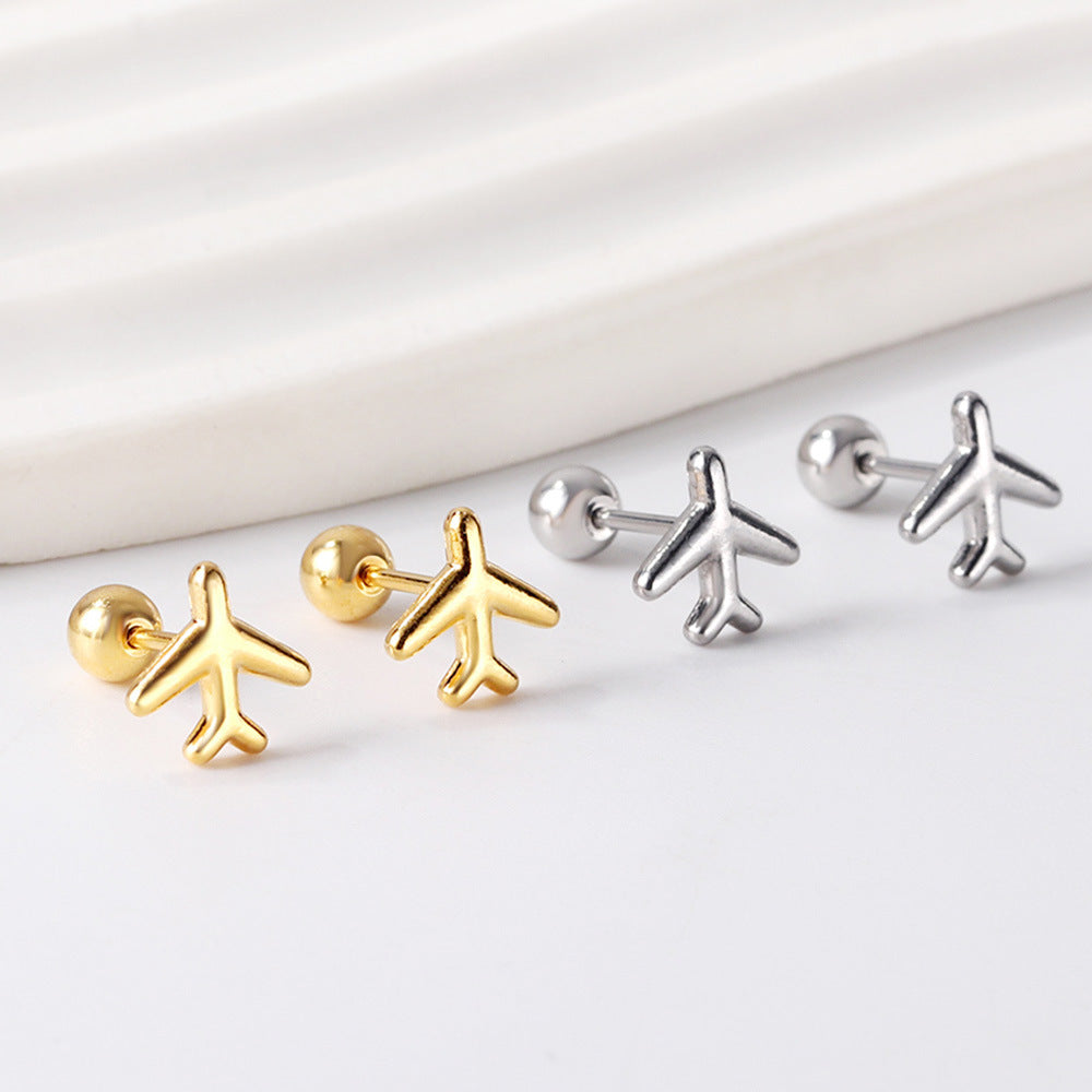 Damen Armband mit stilvollen Flugzeug-Anhängern aus antiallergischem Edelstahl Shop Nory
