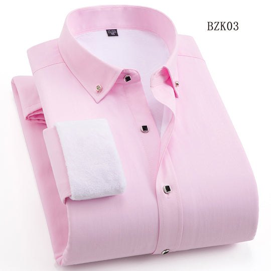 Herren Gefüttertes Businesshemd mit Thermofleece‑Innenseite und Button‑Down‑Kragen Shop Nory