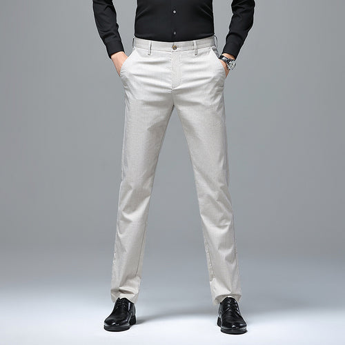 Herren Schmale Chino-Businesshose mit Bügelfalte und leichtem Stretch Shop Nory