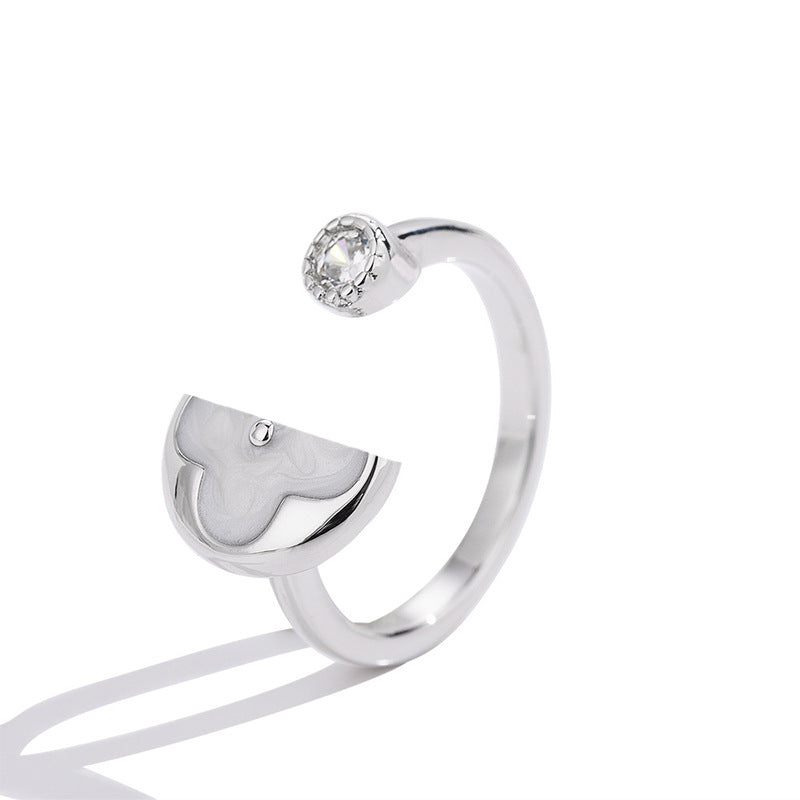 Damen eleganter Ring mit kunstvollem Design und funkelndem Kristall Shop Nory