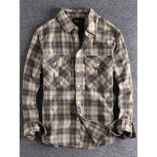 Herren Karo-Flanell-Hemd mit Brusttaschen und legerer Relaxed‑Passform Shop Nory