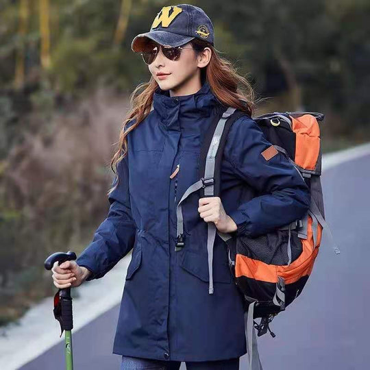 Damen leichter wasserabweisender Parka mit Kapuze und funktionalen Taschen Shop Nory