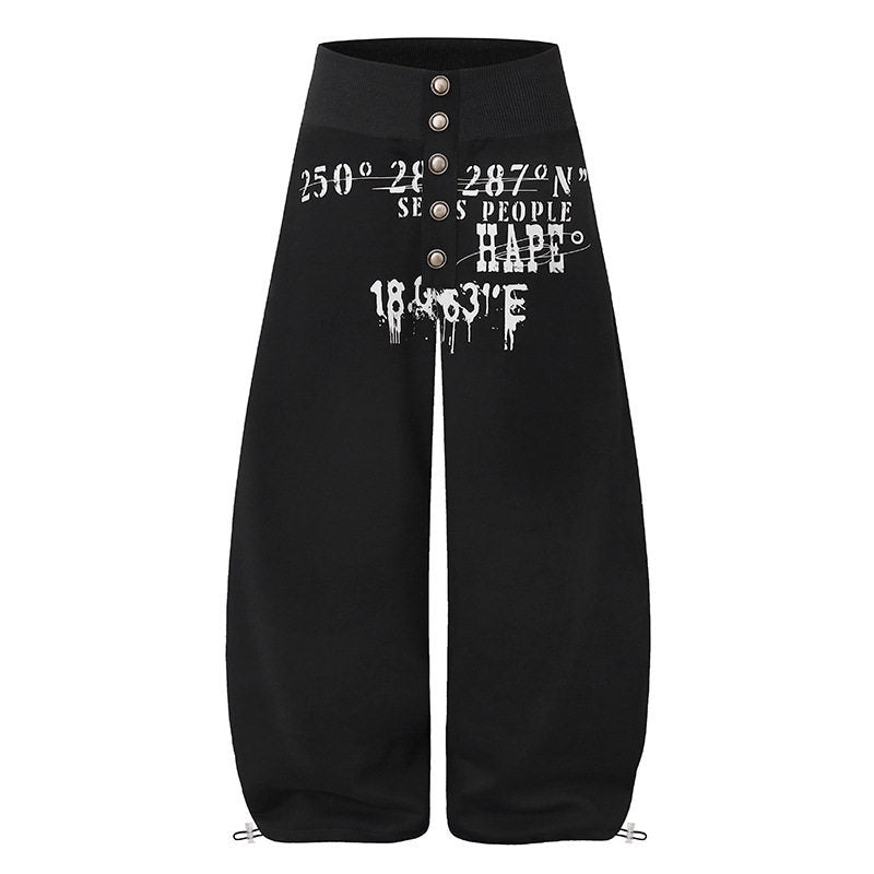Damen Culotte-Loungehose mit hohem Rippbund, vorderer Zierknopfleiste und verstellbarem Saum Shop Nory