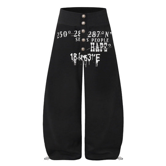 Damen Culotte-Loungehose mit hohem Rippbund, vorderer Zierknopfleiste und verstellbarem Saum Shop Nory