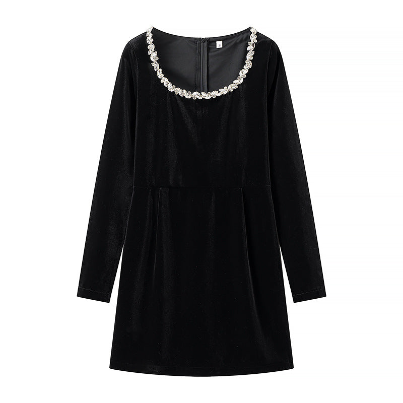 Damen Samt-Minikleid Shop Nory