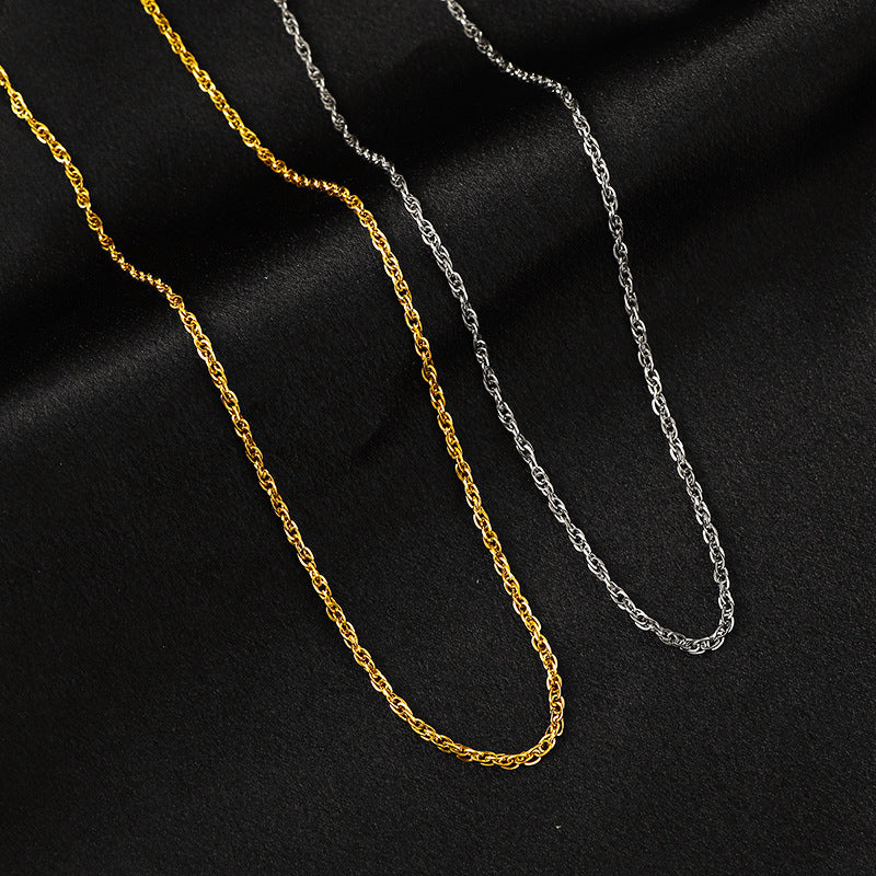 Damen Klassische Gold-Gliederkette Halskette Shop Nory