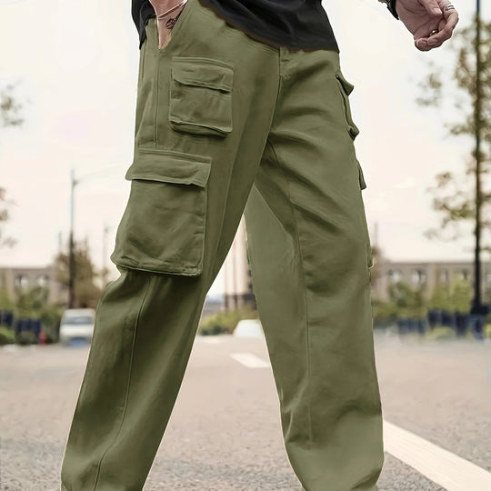 Herren Relaxed-Fit Utility-Cargohose mit großen Klappfächern und elastischem Beinabschluss Shop Nory