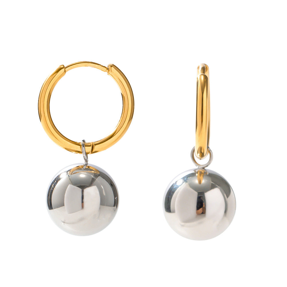 Damen Ohrhänger mit elegantem Kugel-Design und hypoallergener Edelstahlverarbeitung Shop Nory