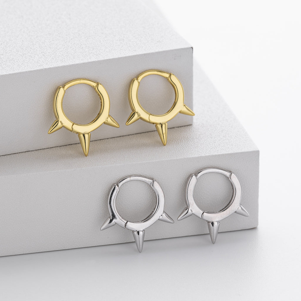 Damen Ohrhänger mit modernem Spike-Design aus hochwertigem 925 Sterling Silber Shop Nory