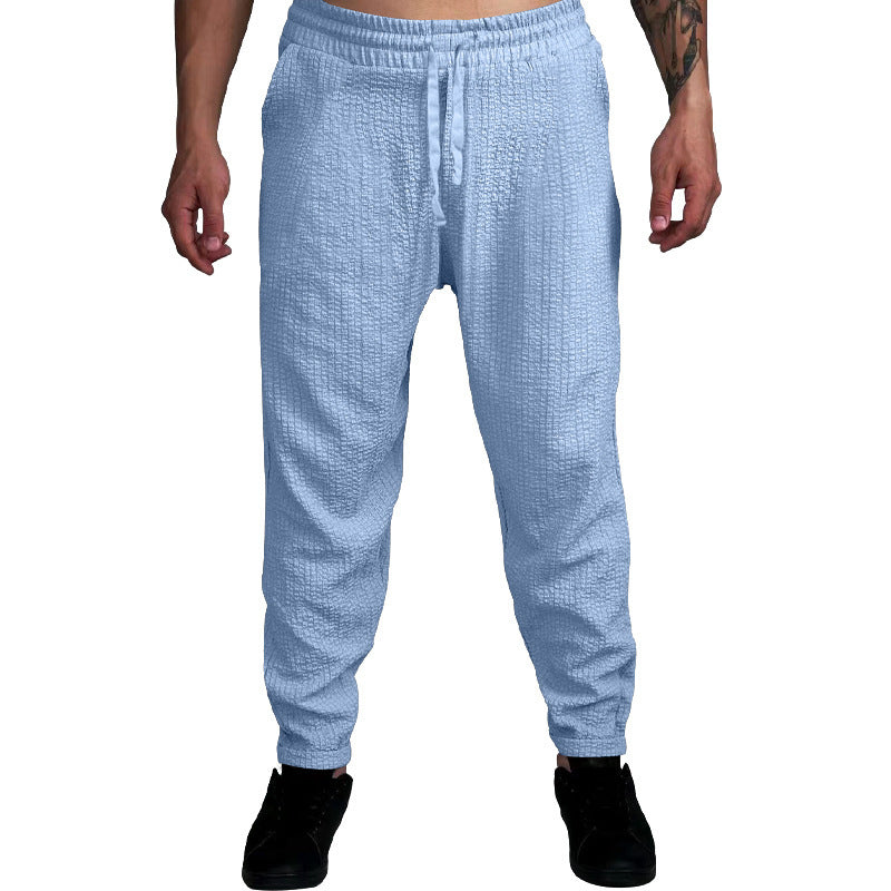 Herren Texturierte tapered Jogginghose mit Elastikbund, Tunnelzug & gerippten Knöchelbündchen Shop Nory
