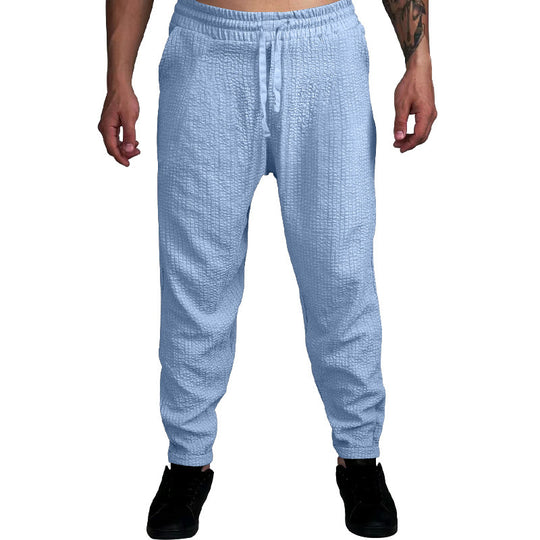 Herren Texturierte tapered Jogginghose mit Elastikbund, Tunnelzug & gerippten Knöchelbündchen Shop Nory