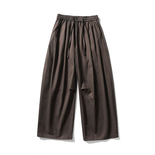 [Unisex] Weite Leinenmix-Hose mit elastischem Bund und Tunnelzug Shop Nory