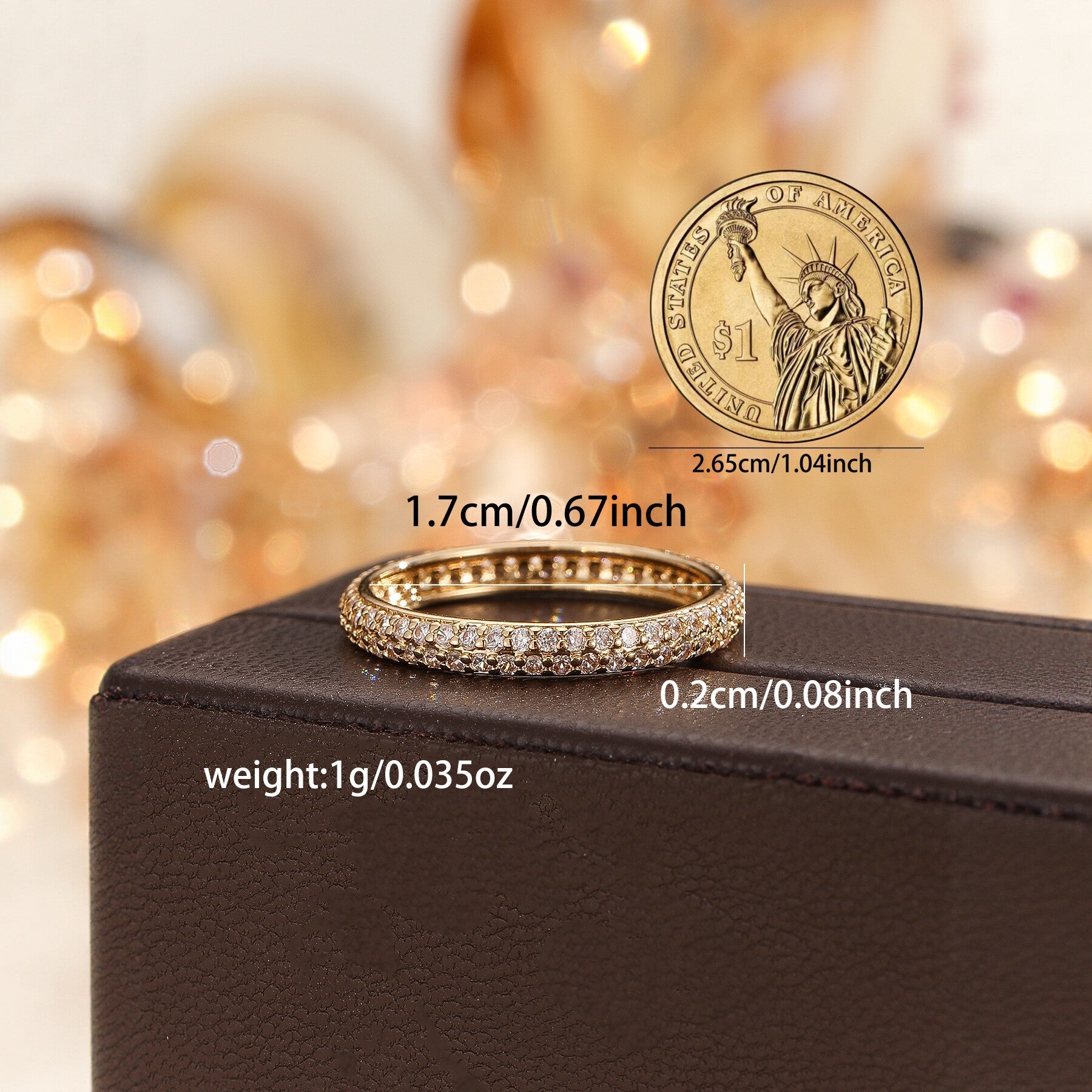 Damen luxuriöser Ring mit funkelnden Zirkonia Shop Nory
