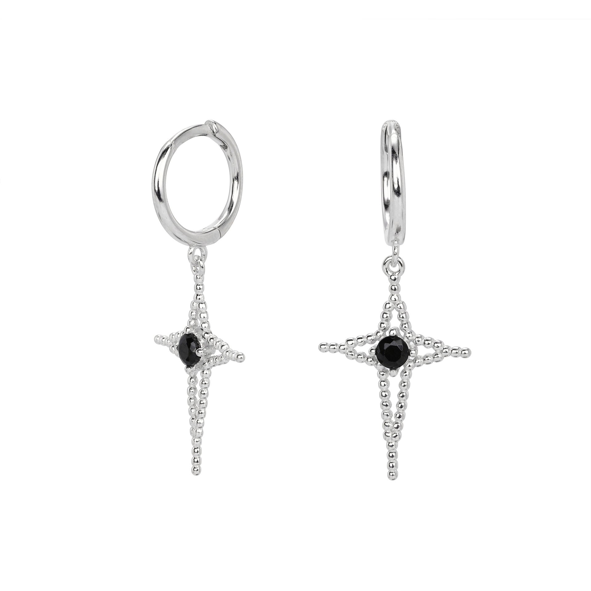 Damen Ohrhänger mit Kreuzdesign und funkelndem Zirkon Shop Nory