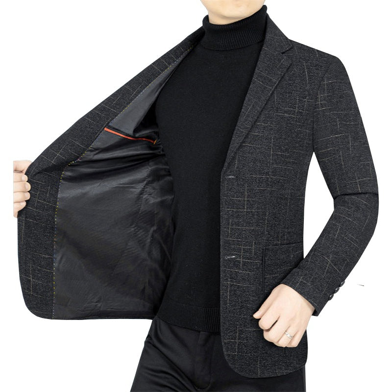 Herren Slim-Fit Sakko aus Wollmischung mit dezentem Karomuster Shop Nory