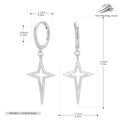 Damen Ohrringe mit modernem Sternendesign aus 925 Sterling Silber Shop Nory