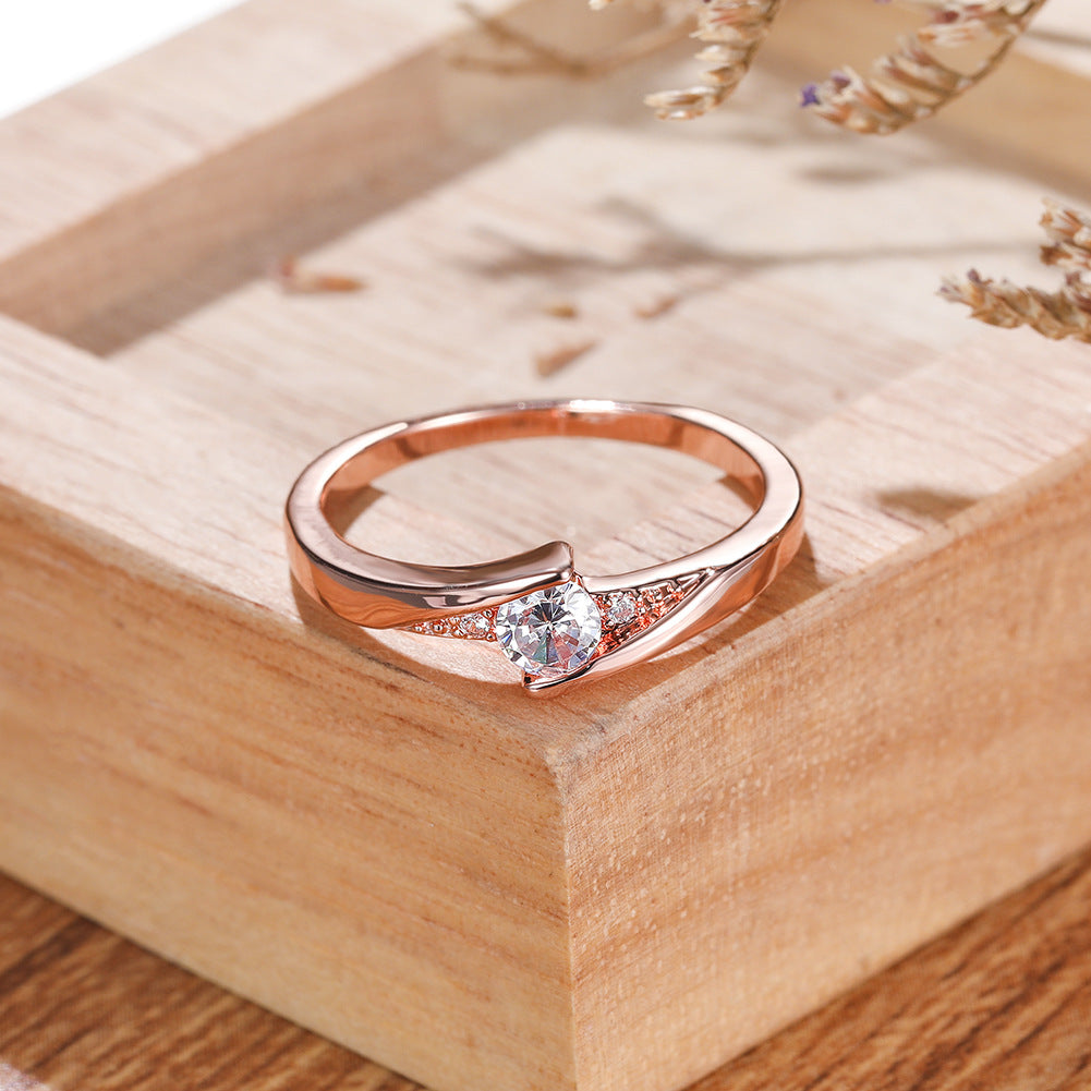 Damen Ring mit funkelndem Zirkonia und modernem Design Shop Nory
