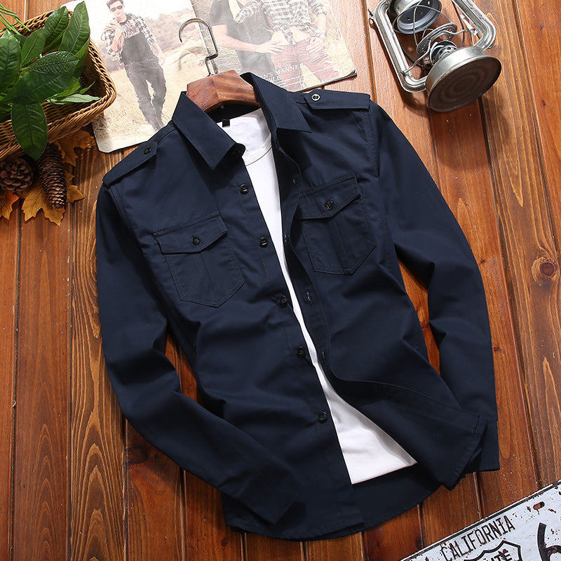 Herren Field-Overshirt aus Baumwollmix mit Brustklappen und Schulterpatten Shop Nory