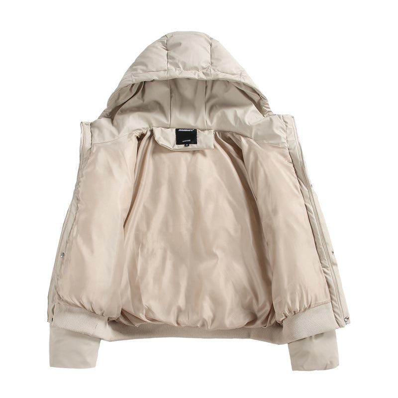 Damen Gekürzte Isolierende Pufferjacke im Boxy‑Cut mit Volumen‑Kapuze, Stehkragen und Rippbund Shop Nory