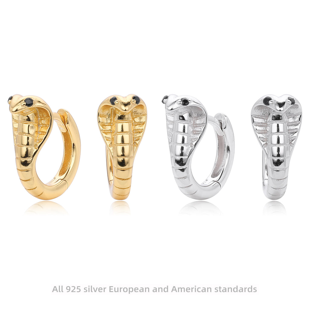 Damen Ohrhänger im eleganten Schlangen-Design aus hochwertigem 925 Sterling Silber Shop Nory
