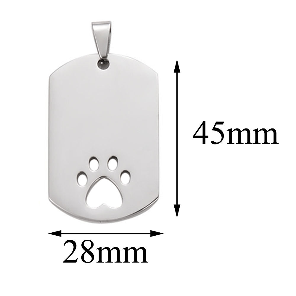 Damen Anhänger in Form einer Hundepfote aus hochwertigem Edelstahl Shop Nory