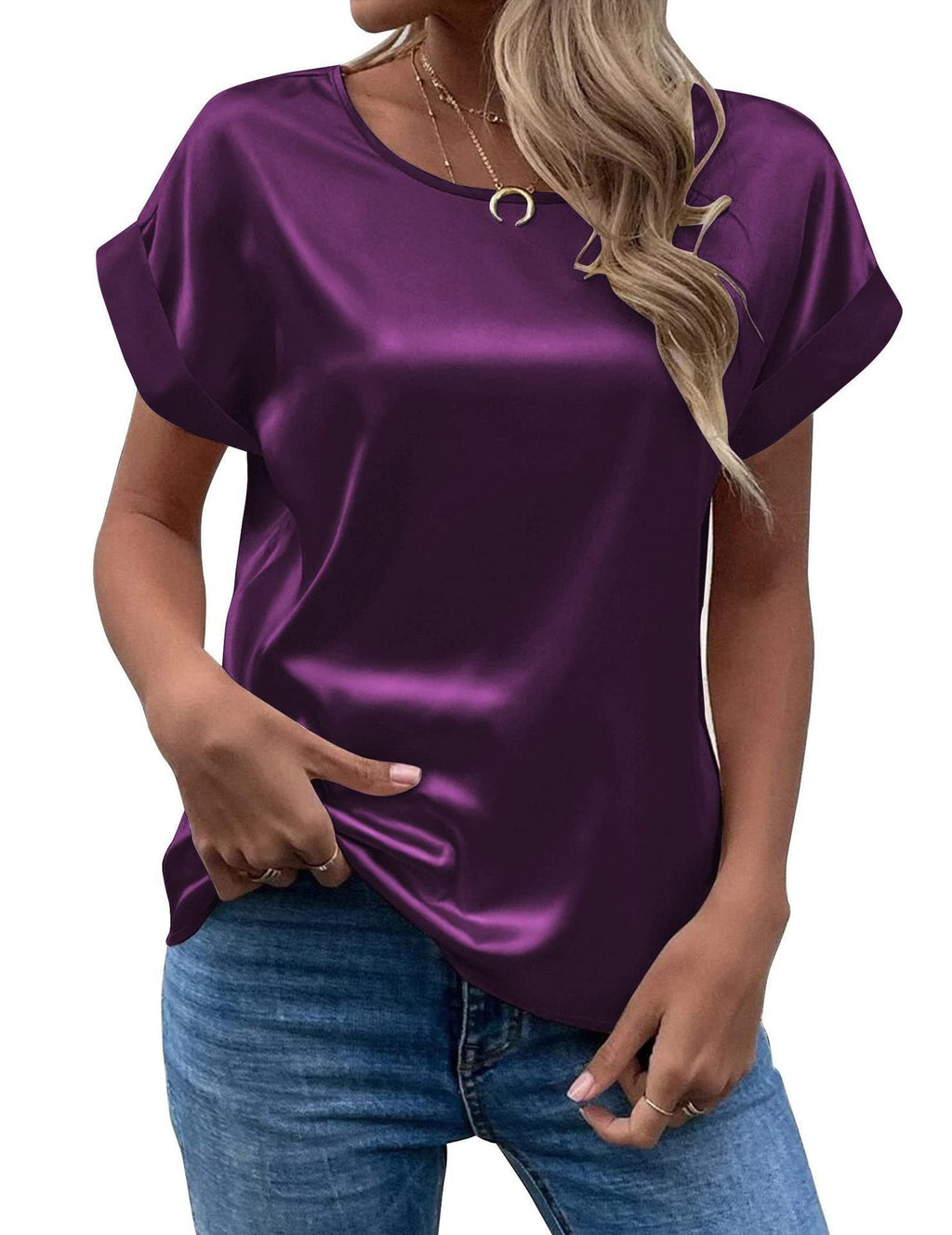 Damen Satinbluse