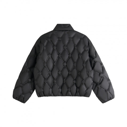 Unisex Kurz geschnittene Steppjacke im Boxy-Schnitt mit Diamantsteppung und schrägen Reißverschlusstaschen Shop Nory