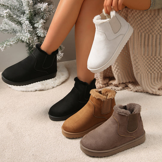 Damen Gefütterte Chelsea-Winterbooties mit elastischem Einsatz und Teddyfellfutter Shop Nory