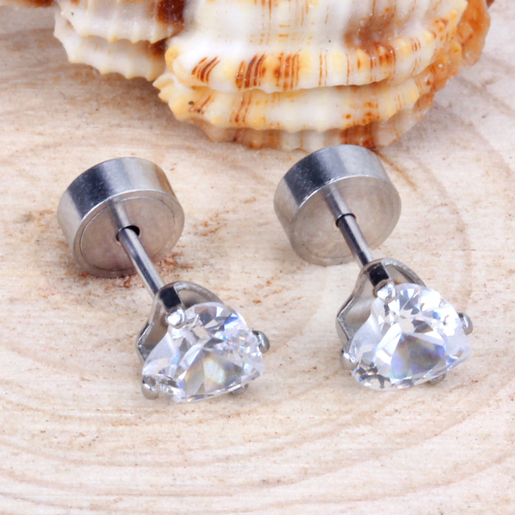 Damen Ohrstecker aus hochwertigem Edelstahl mit funkelndem Zirkonia Shop Nory
