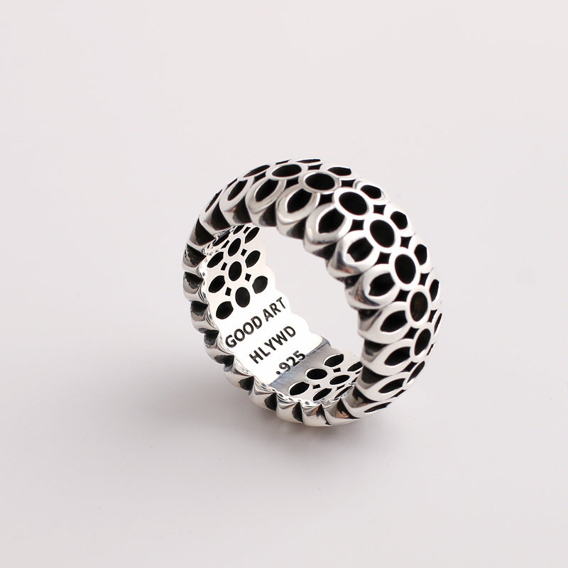 Damen Modischer Ring mit kunstvollem Lochdesign Shop Nory