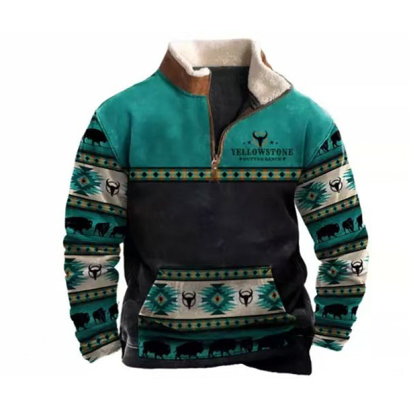 Herren Modischer Hoodie mit Kapuze und maritimem Druck Shop Nory
