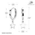 Damen Ohrhänger mit starförmigem Anhänger aus hochwertigem 925 Sterling Silber Shop Nory