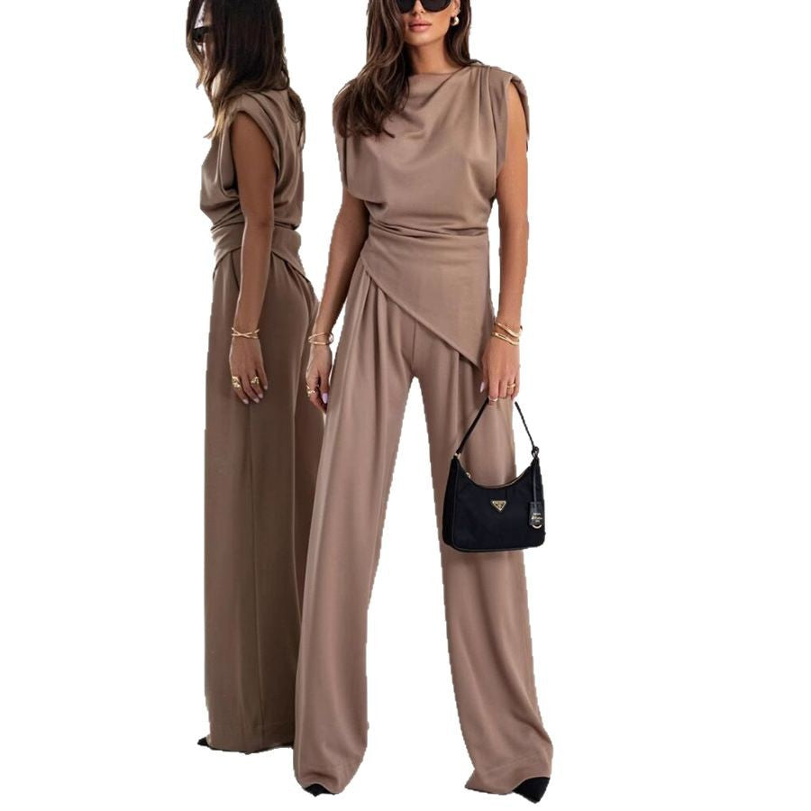 Damen stilvolles Set aus fließendem Material